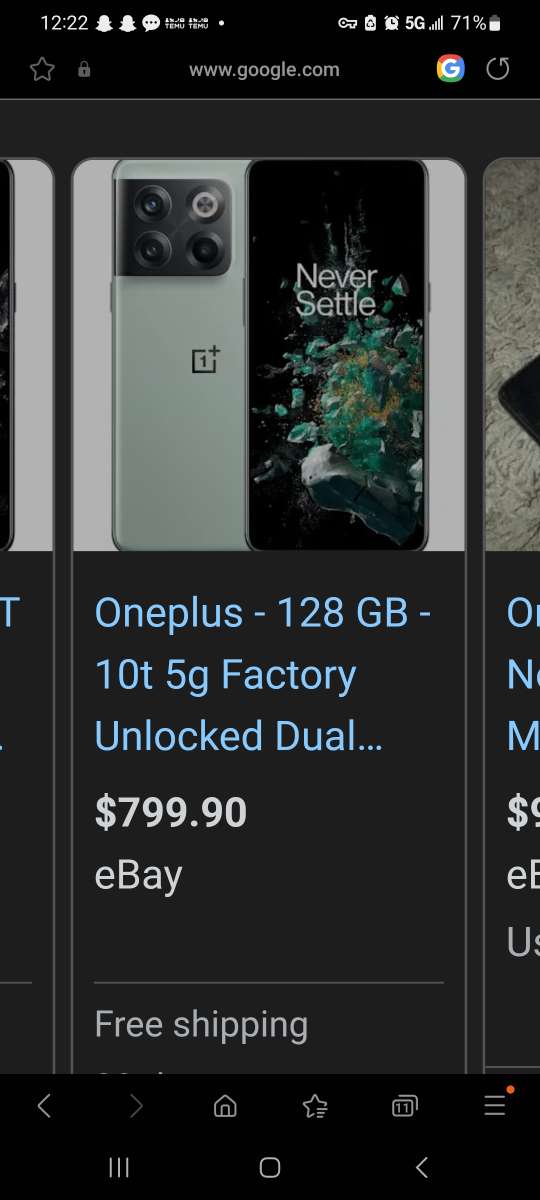 one Plus 10t 128gb