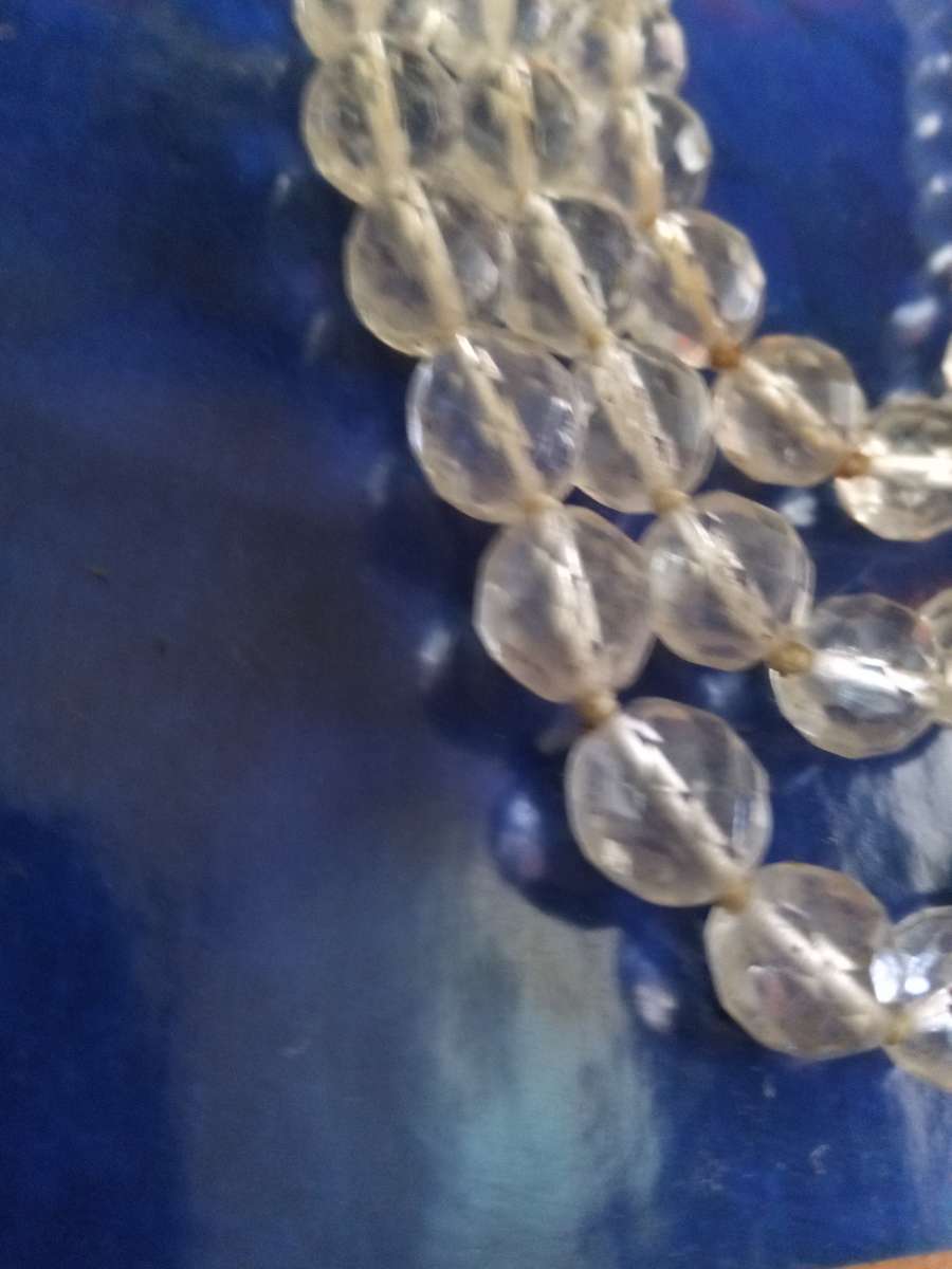 Les Bernard 3 Strand Crystal necklace