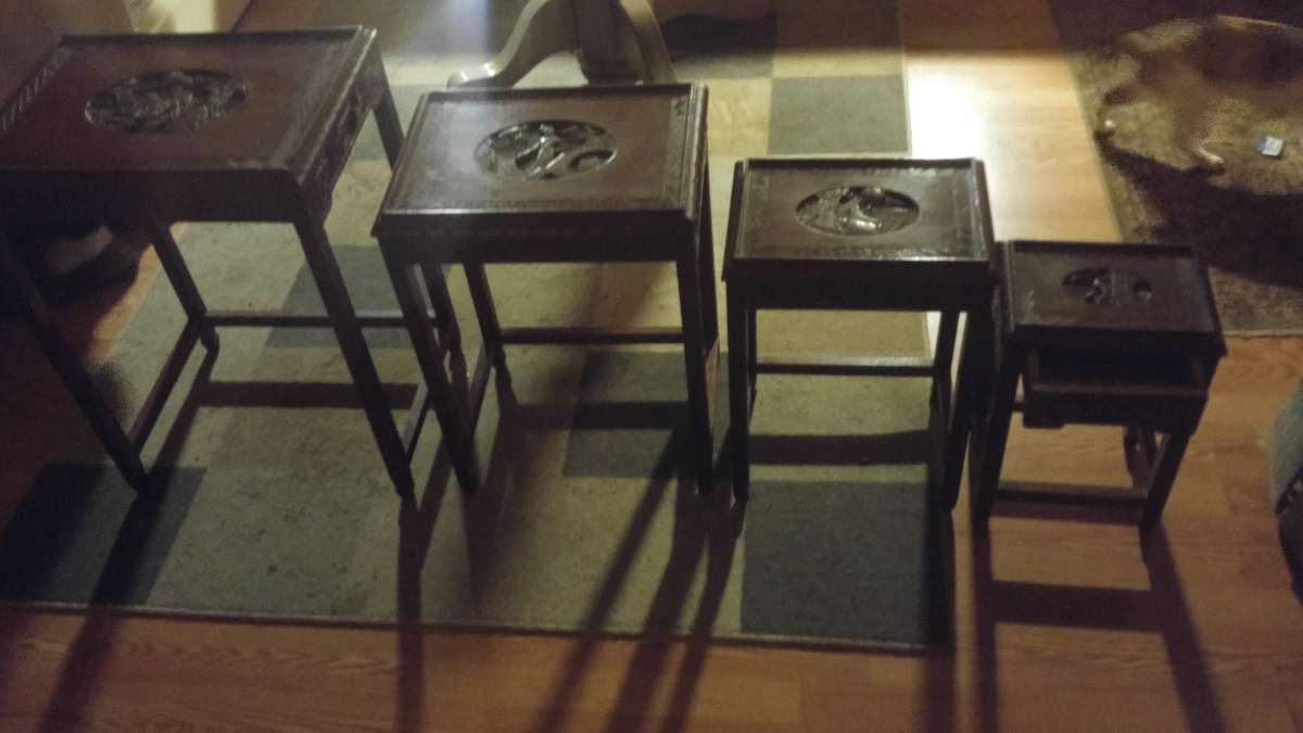 Nesting tables 4pc set Very Good Condition circa 1920s