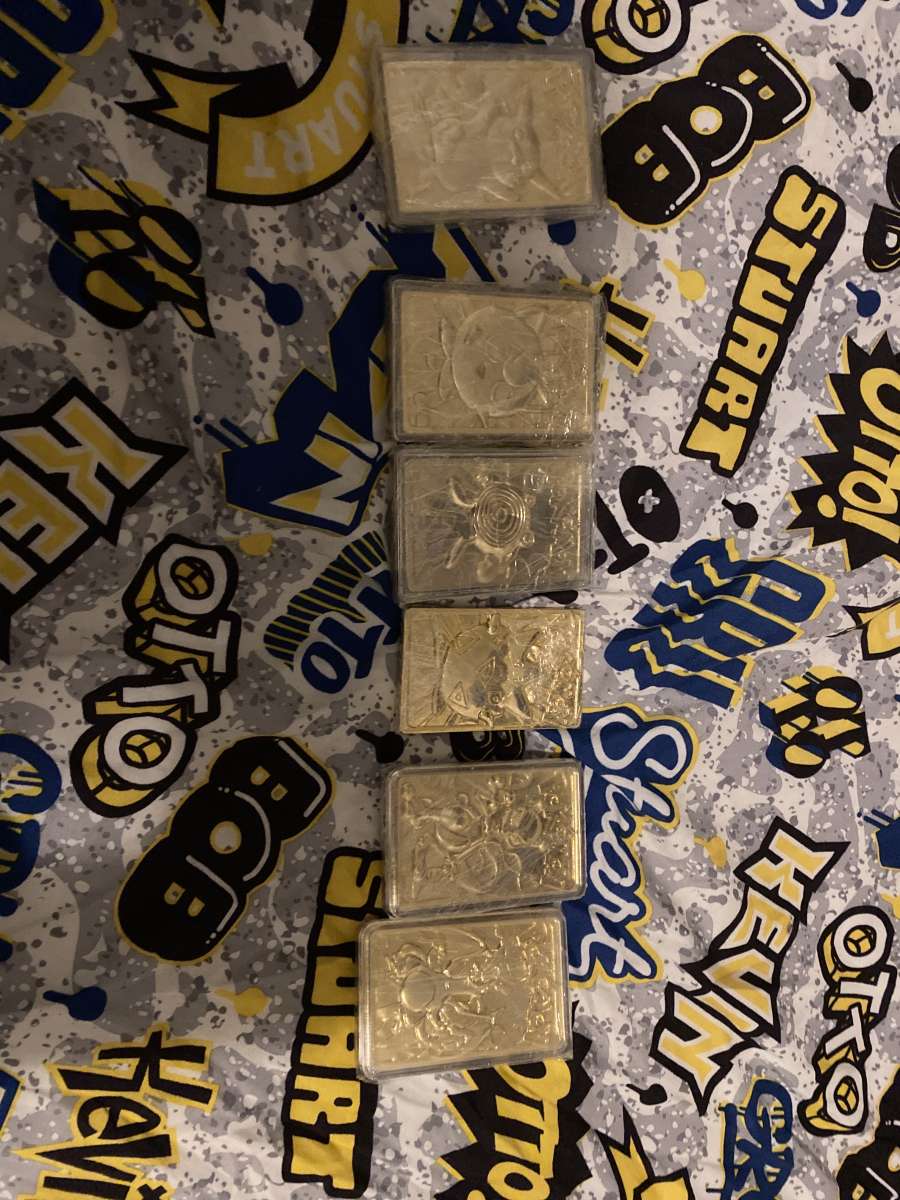 23 karat gold plated trading cards pokemon