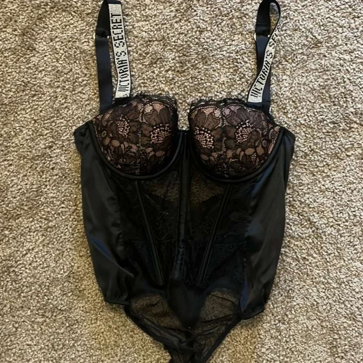 Victoria secret lace teddy bodysuit