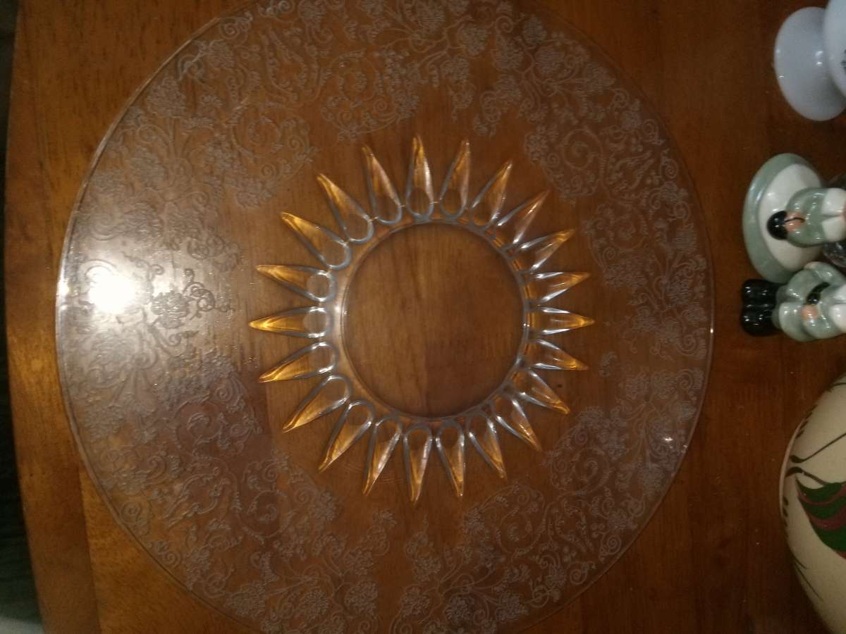 New Martinsville Prelude etch Radiance tray