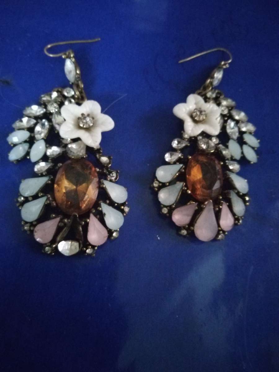 Vintage Glass Rhinestone Earrings