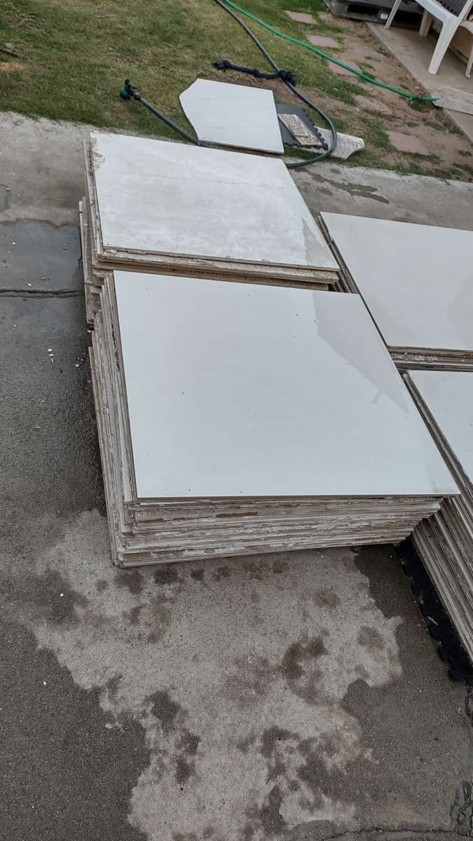 Used floor tiles