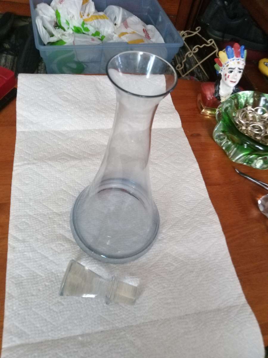 Mid Century light blue Decanter