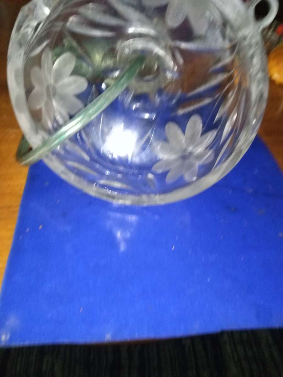 Victorian cut glass lamp