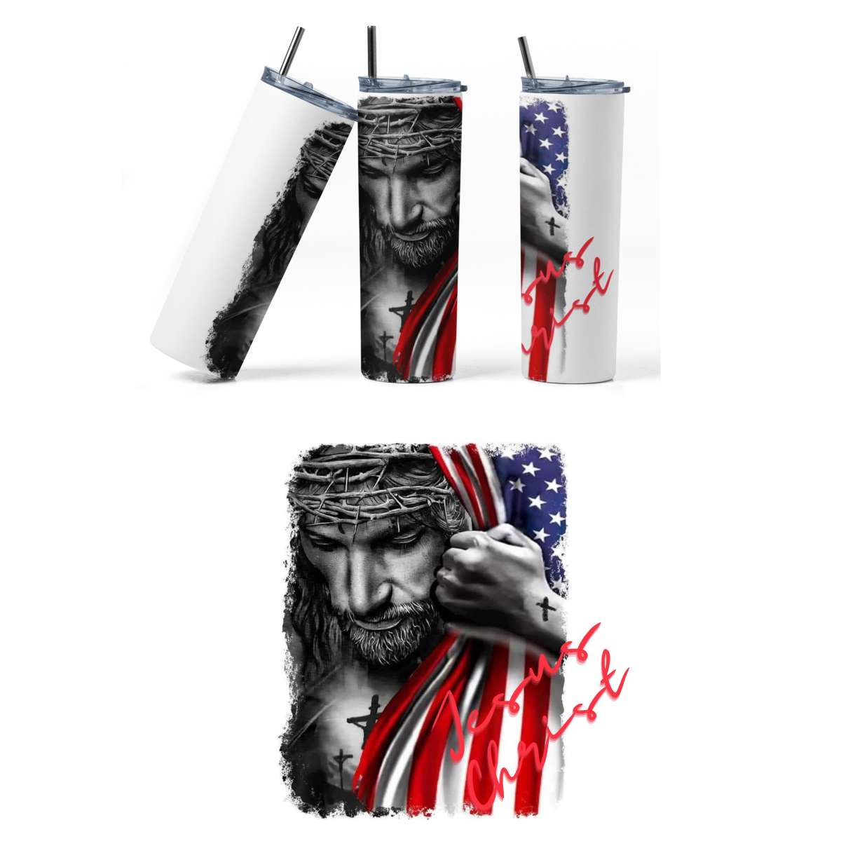 Jesus christ stainless steel tumbler