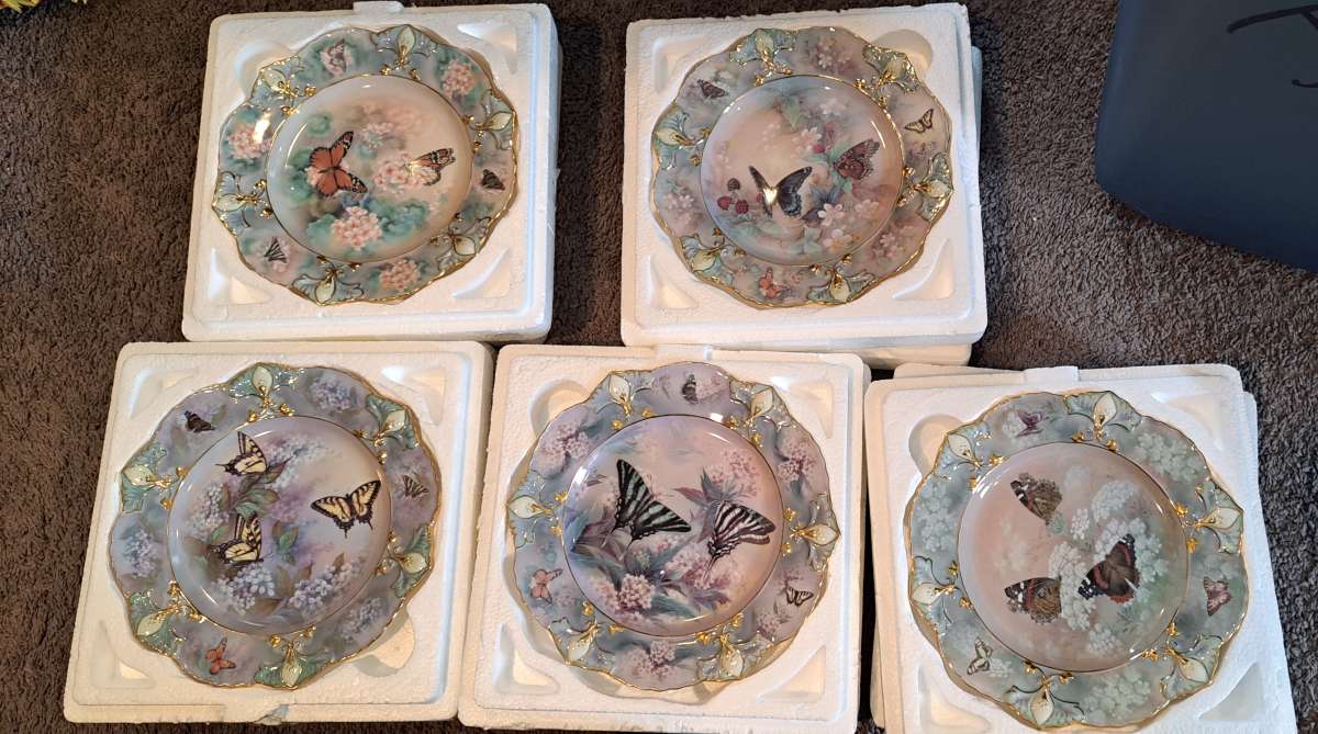 Bradford Exchange butterfly plate collection limited edition