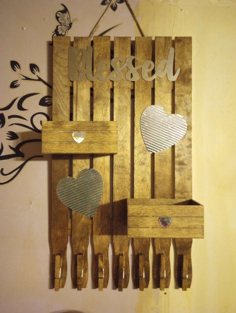 wood burned boxes trays and home made craft