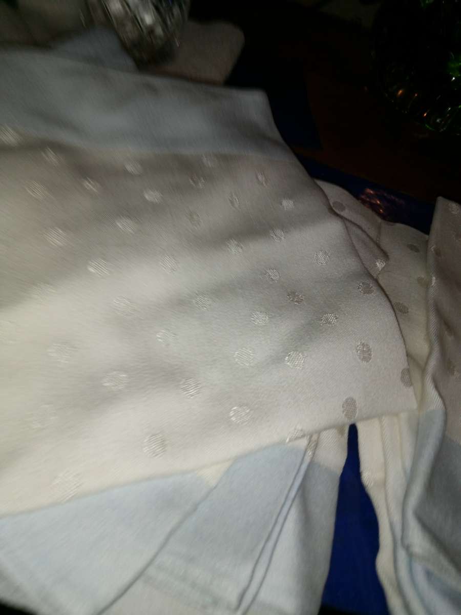 8 Blue and white Linen Napkins