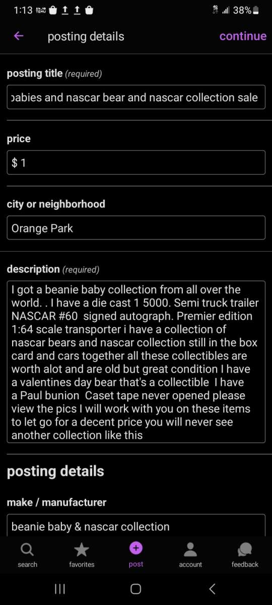 Beanie baby collection and NASCAR collection