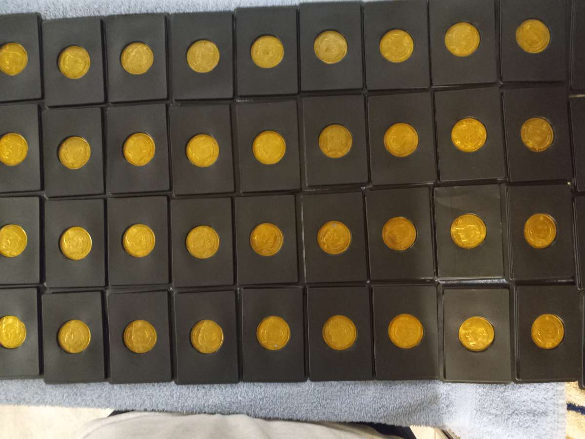 baseball cards mint collection with 50 coins