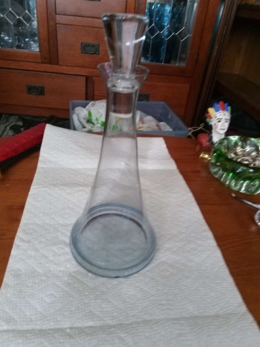 Mid Century light blue Decanter