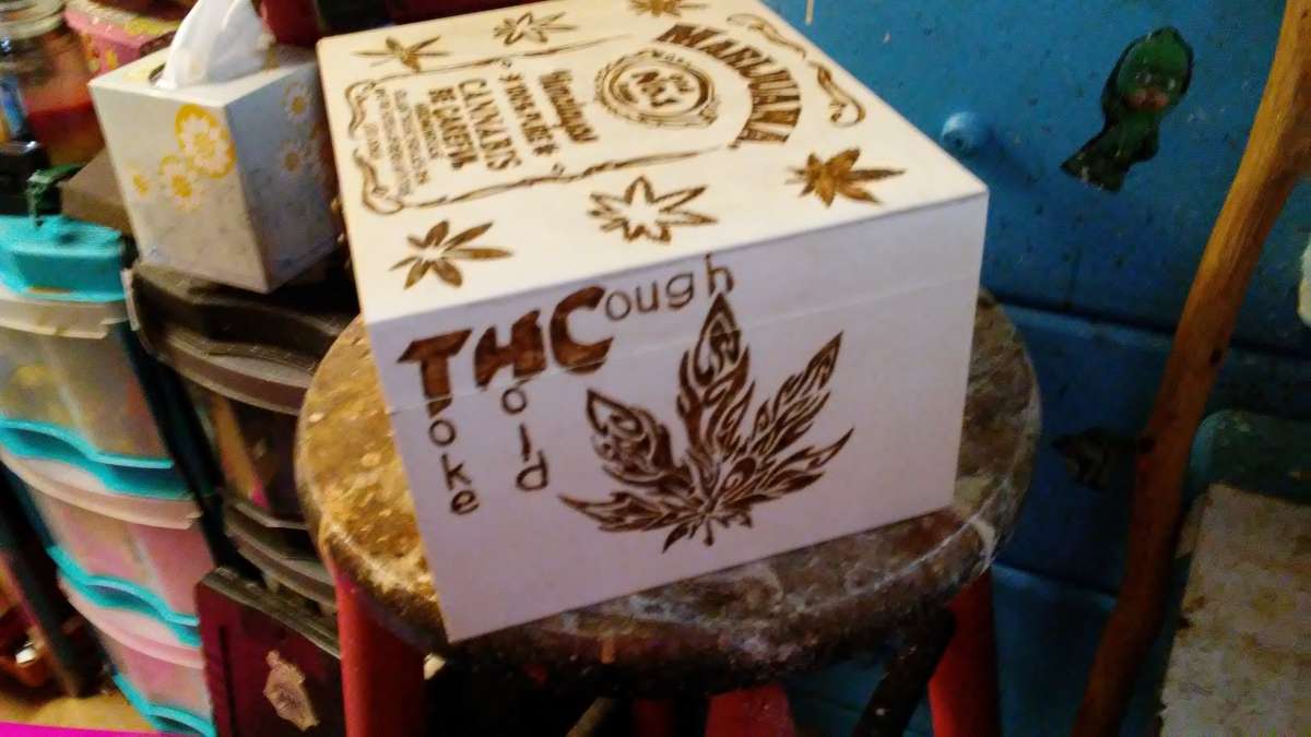 wood burned boxes trays and home made craft