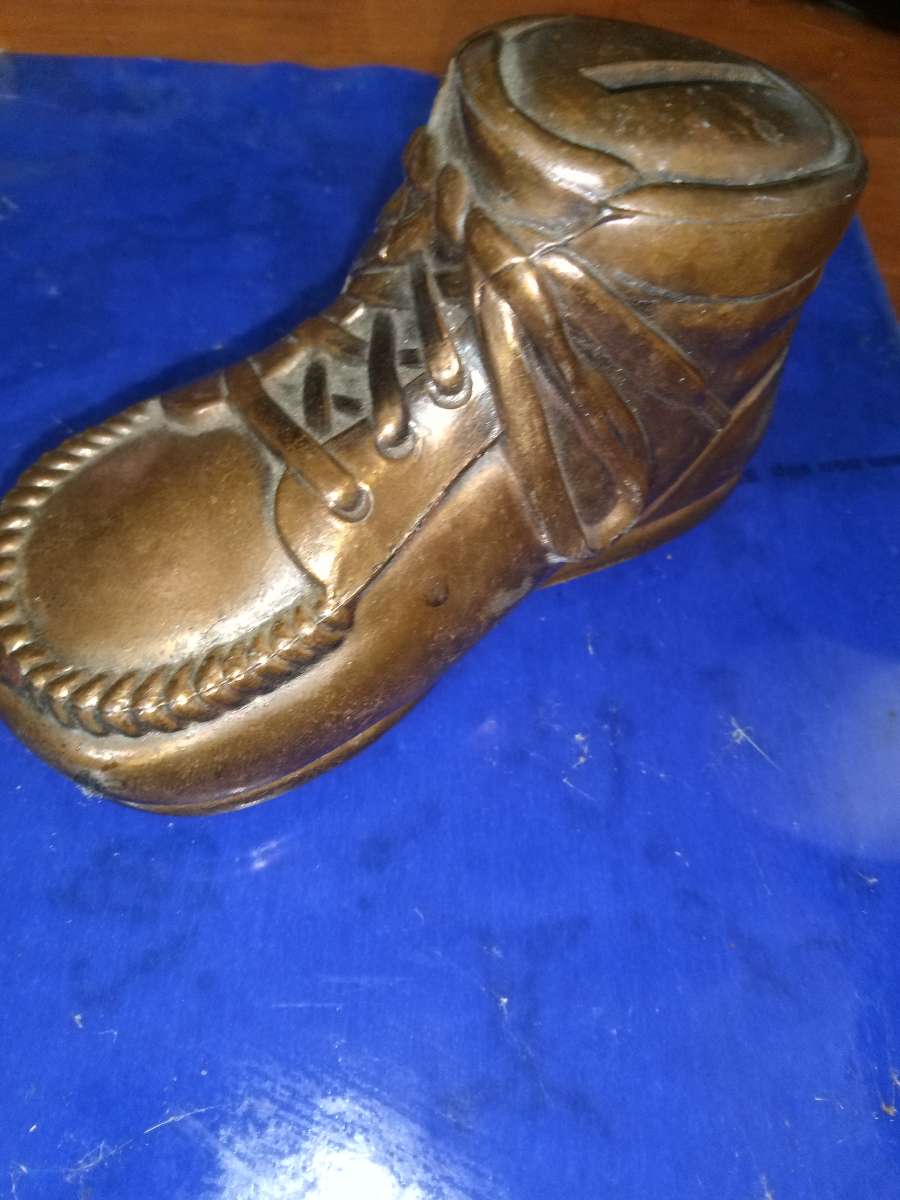 Bronzed Baby Shoe Bank