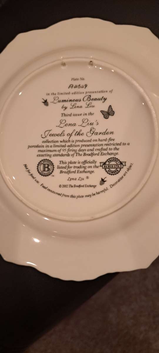 Bradford Exchange butterfly plate collection limited edition