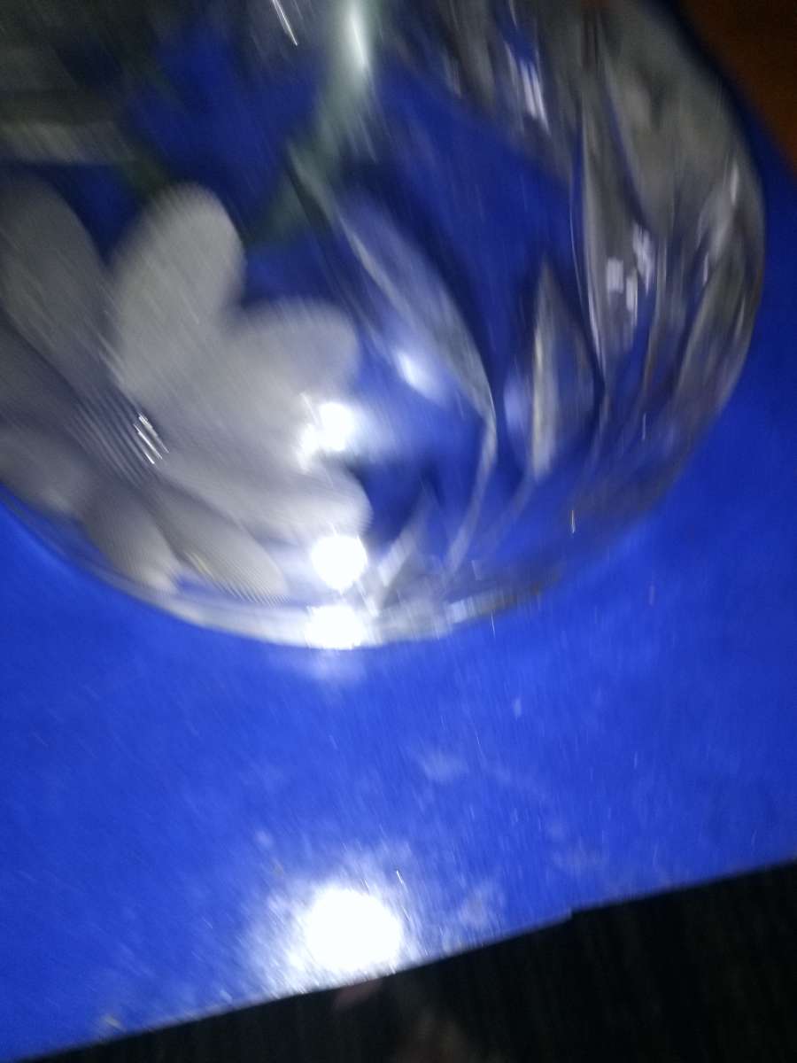 Victorian cut glass lamp