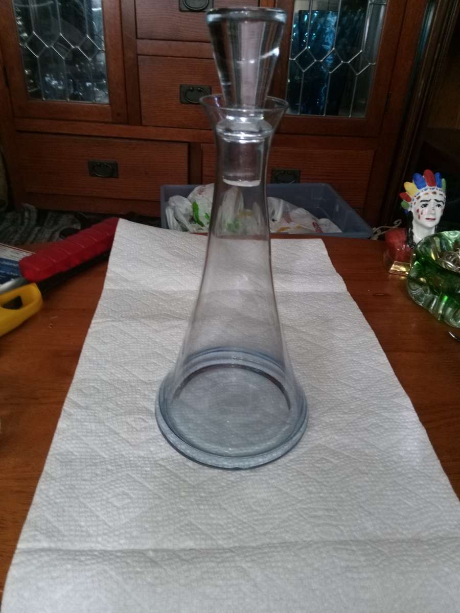 Mid Century light blue Decanter
