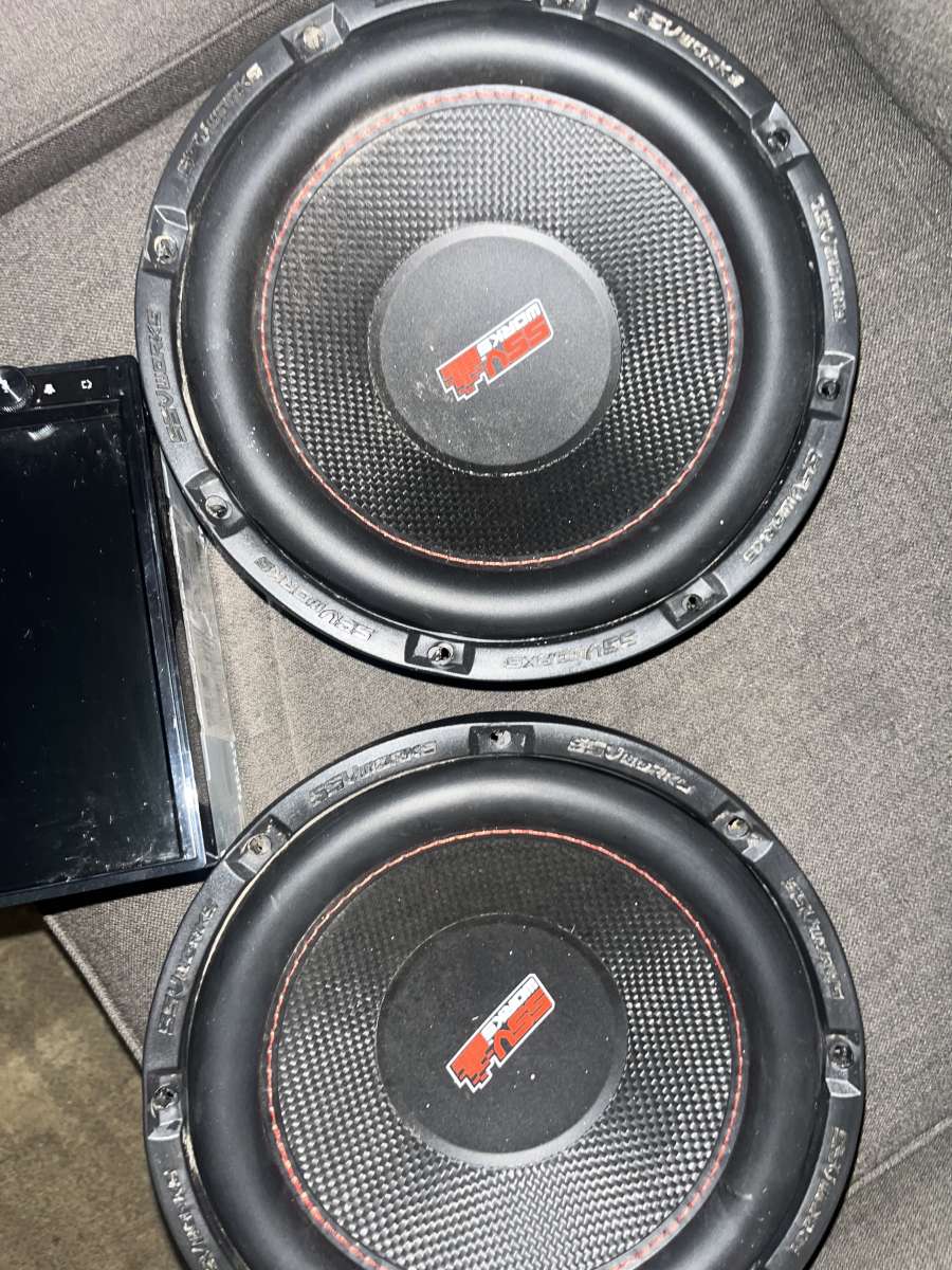 subwoofer and radio