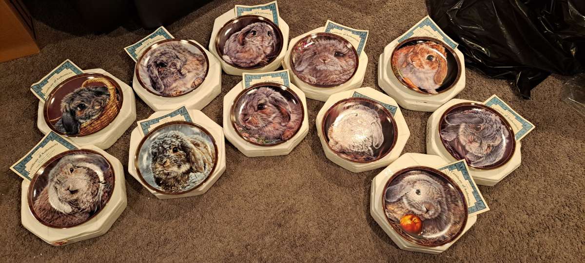 Bradford Exchange bunny tales limited edition plates