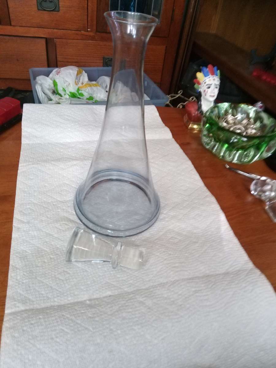 Mid Century light blue Decanter