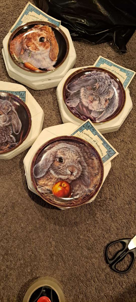 Bradford Exchange bunny tales limited edition plates