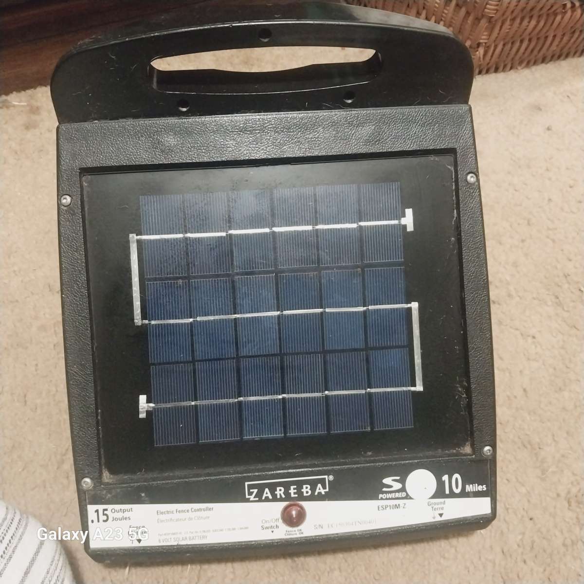 zareba 6 volt solar powered electric fence battery