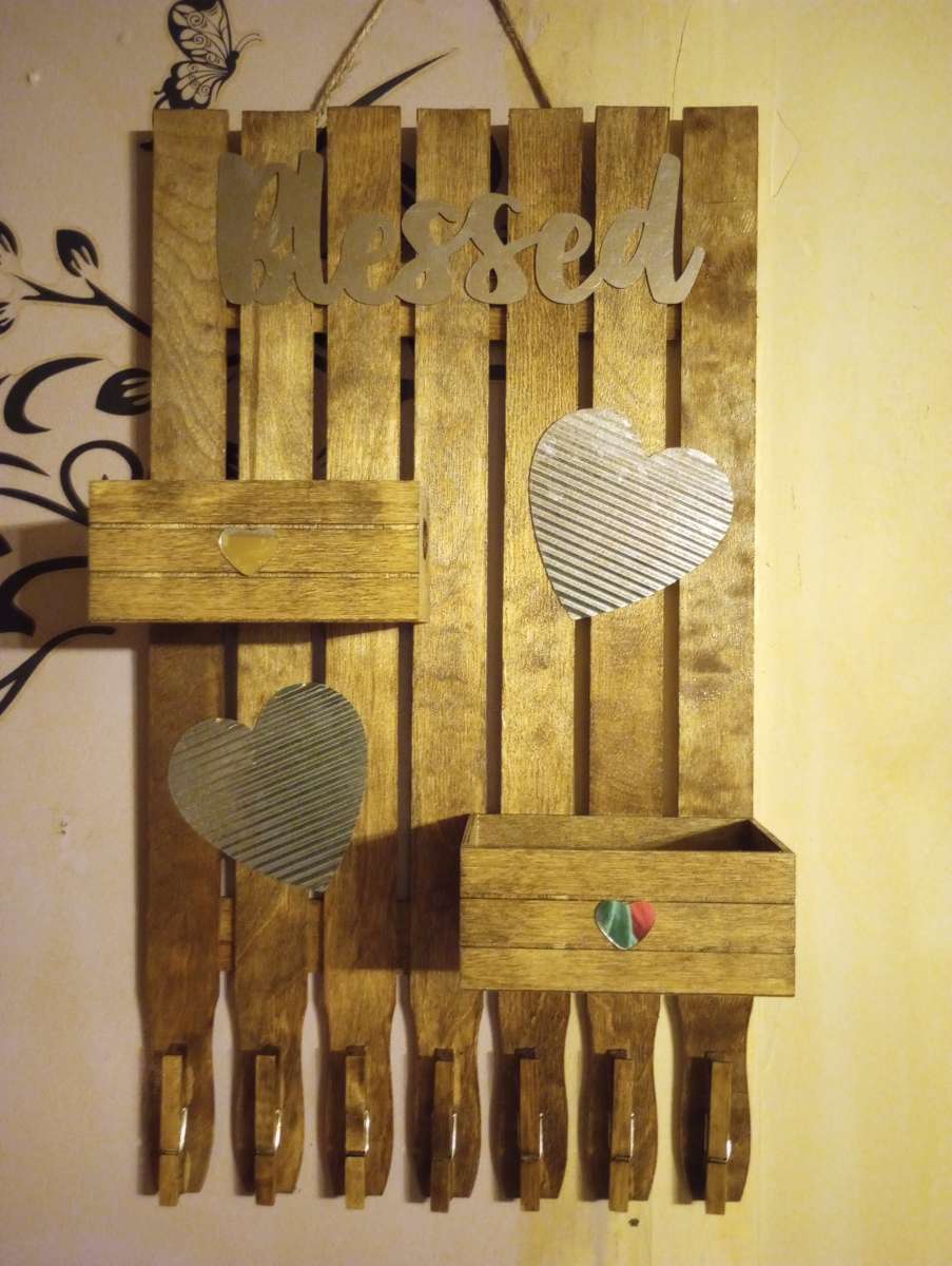 wood burned boxes trays and home made craft