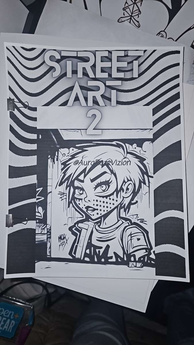 Street Art Urban Styled Grafitti Coloring Book