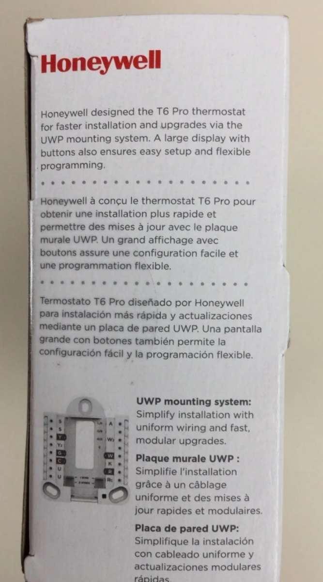 unopened Honeywell T6 Pro thermostat programmable 2heat 1 co