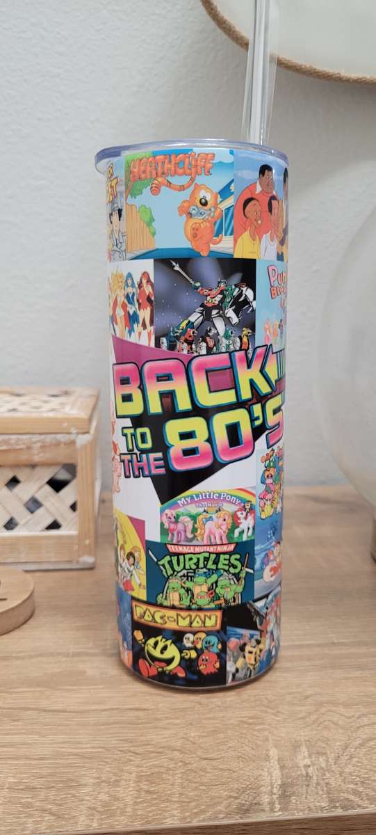 back to the 80s stainless steel tumbler