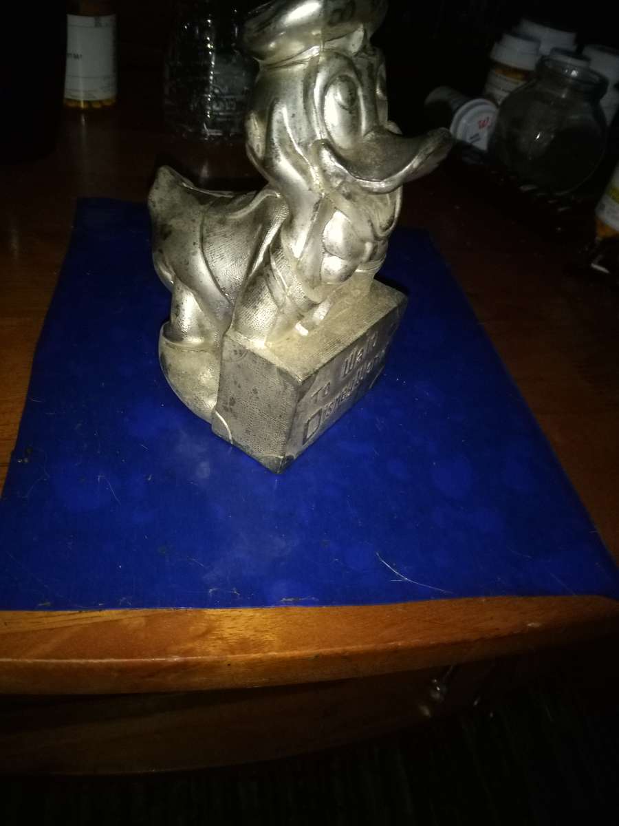 Donald Duck silver plated bank