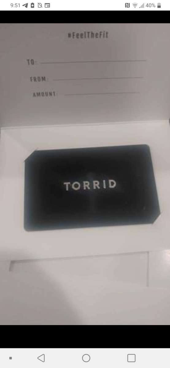 Torrid gift card 400 dollars
