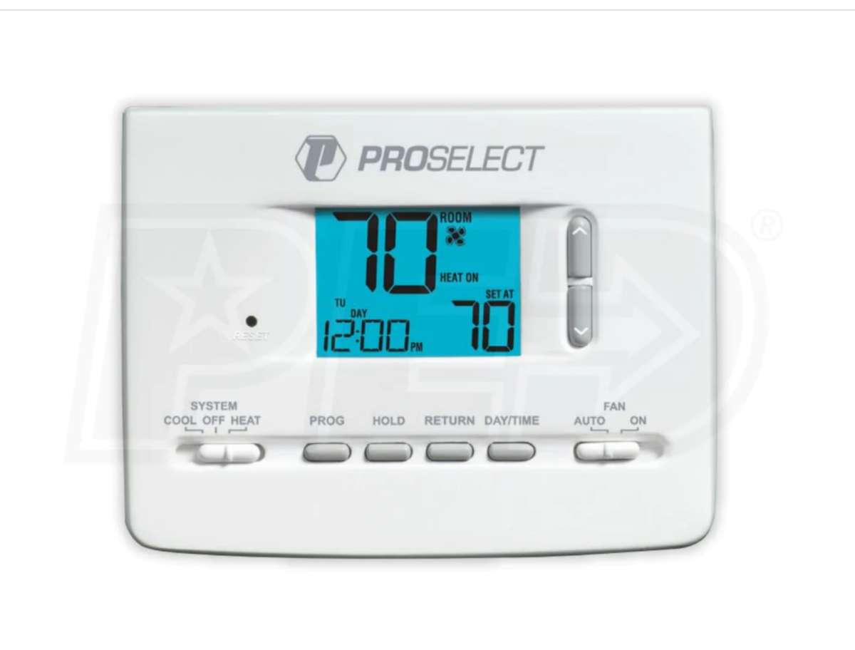 Proselect programmable thermostat 1 heat 1cool