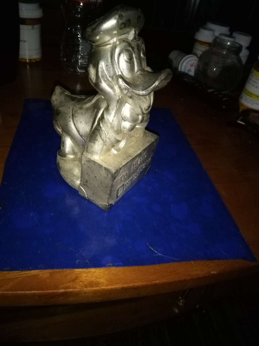 Donald Duck silver plated bank