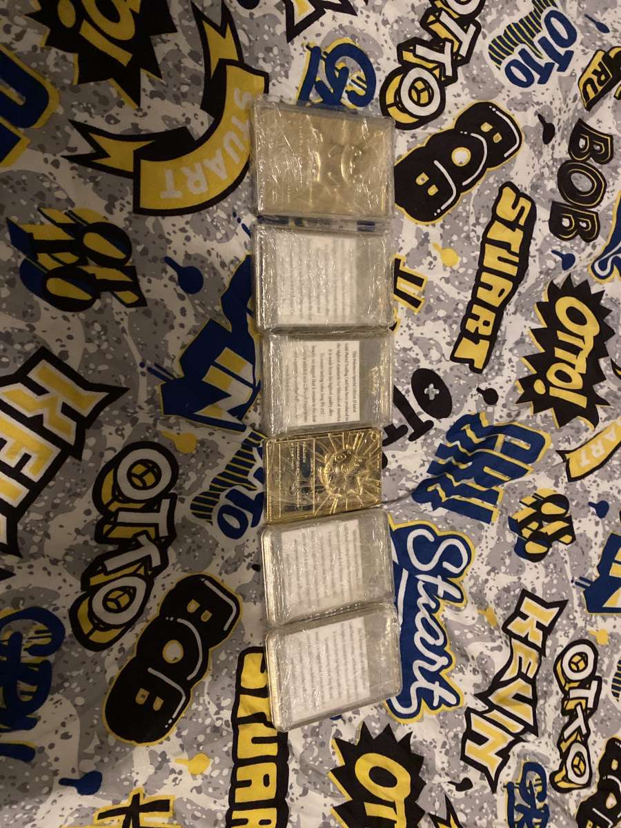 23 karat gold plated trading cards pokemon