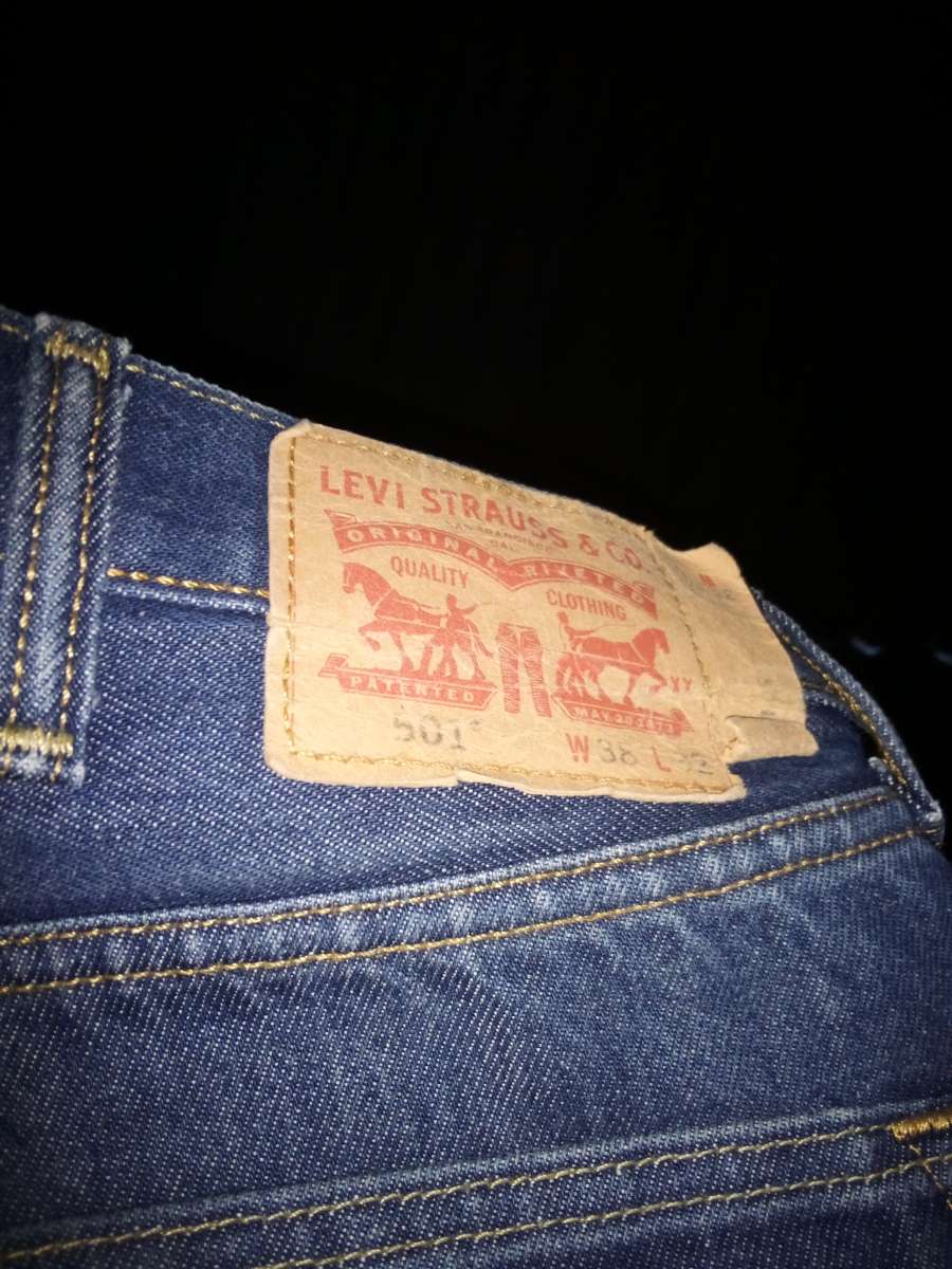 men blue jeans  he has different designs sizes are mostly 38