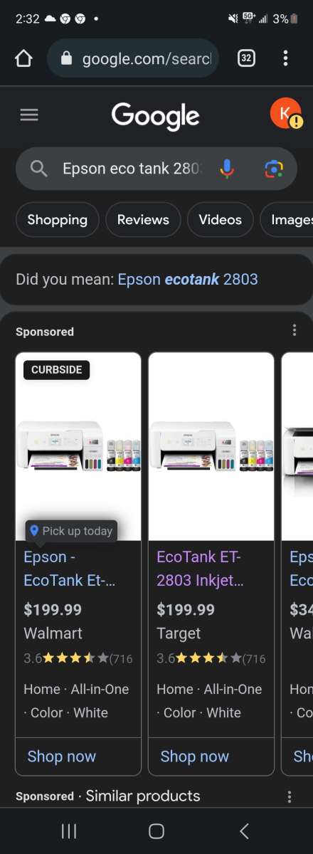 Epson 2803 printer with magnetic ink