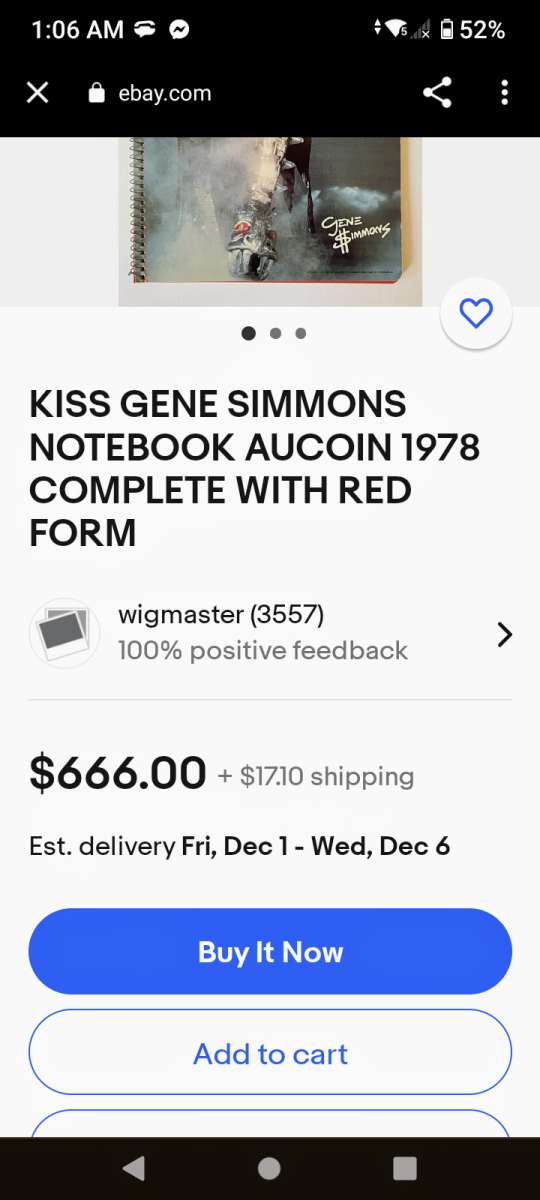 1978 Vintage KISS Notebook WRed form