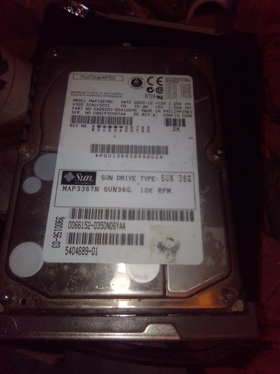 hard drives sun 36G