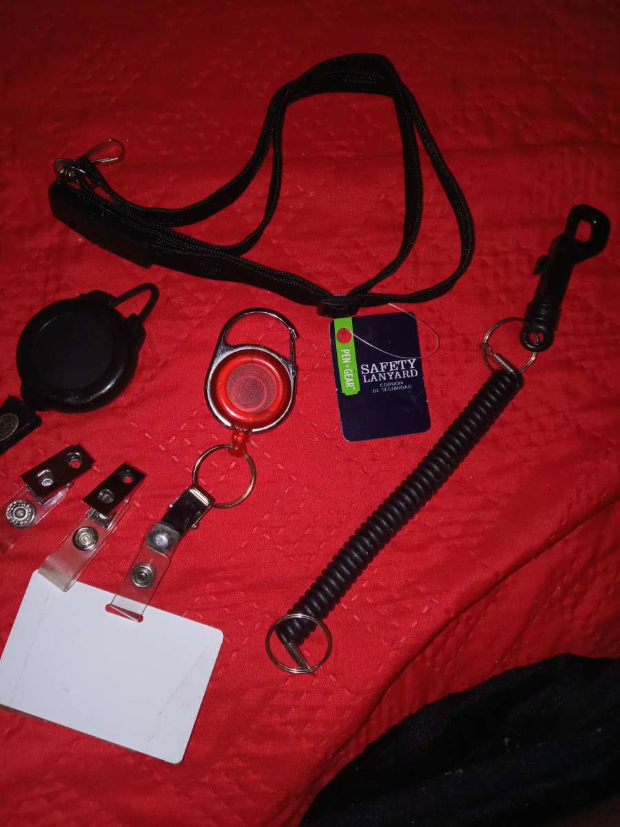 lanyard strap clips retractable badge