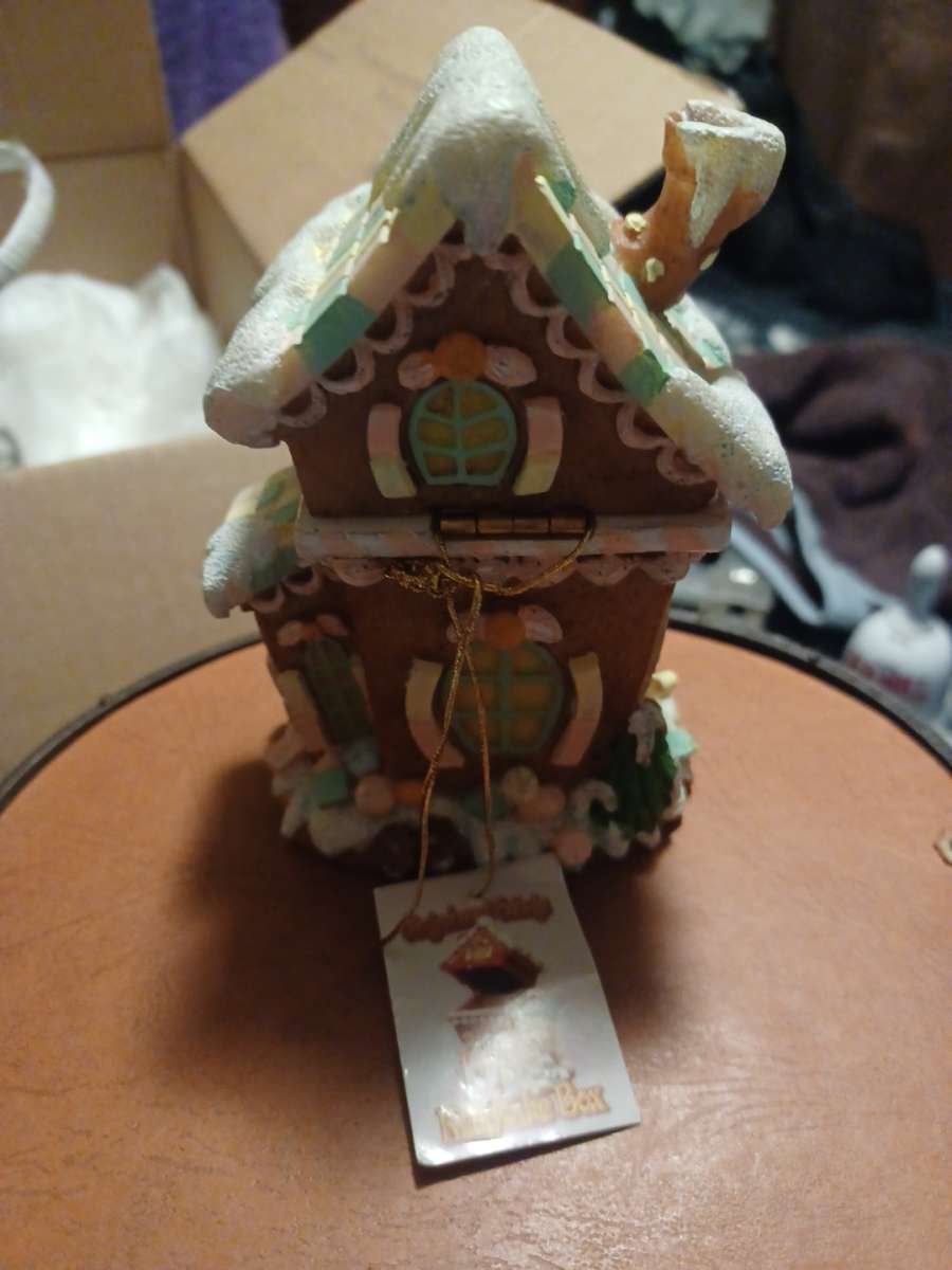 ginger bread house keepsake vase vanity mirror perfume bottl