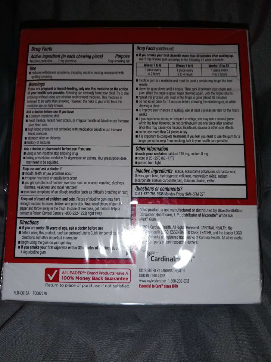 Nicotine Gum 2mg 100pcs