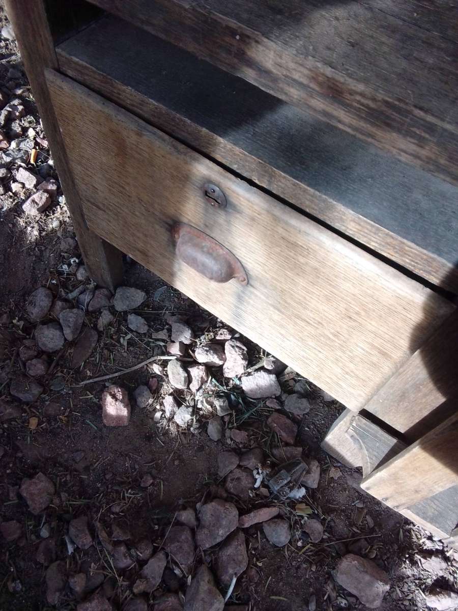 a childs school desk