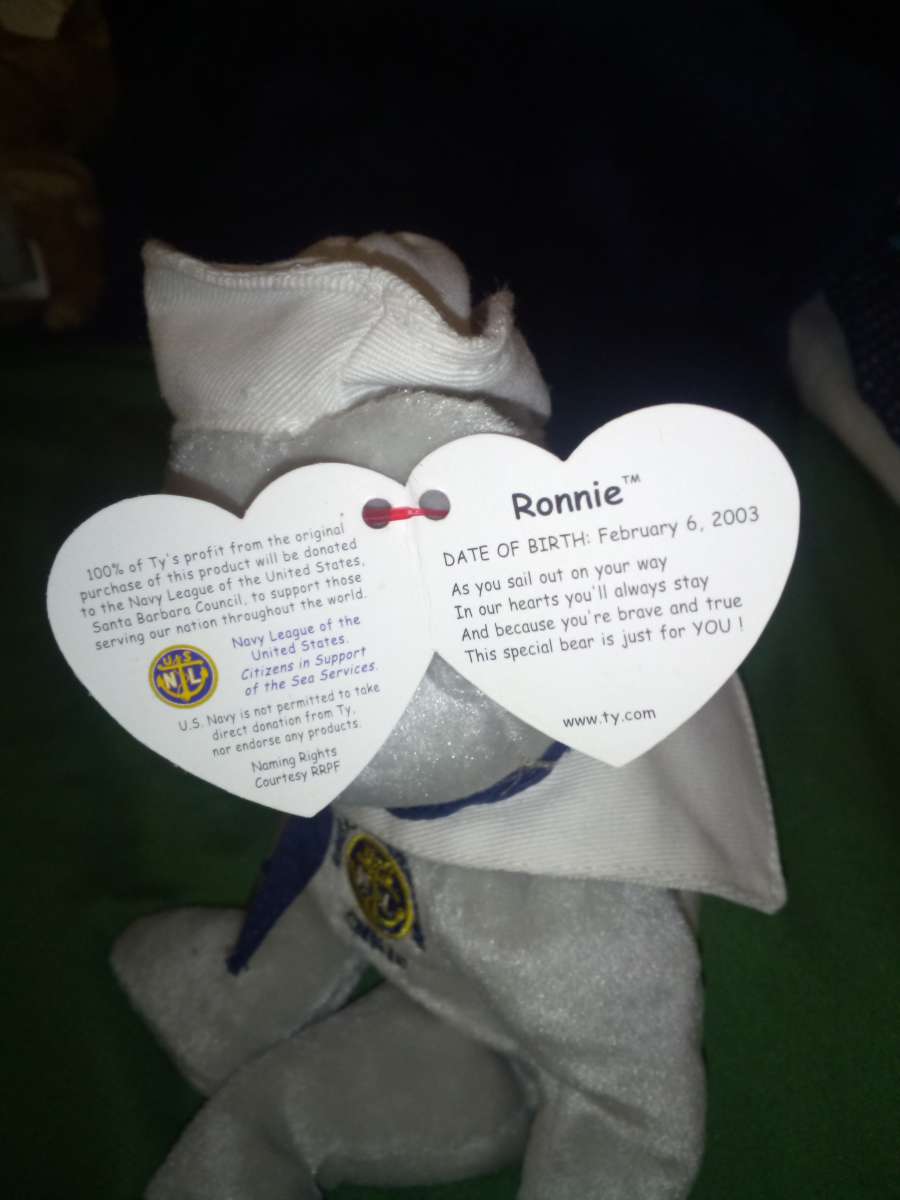 2003 Ty beanie babies 10 years Ronald Reagan mint selling co