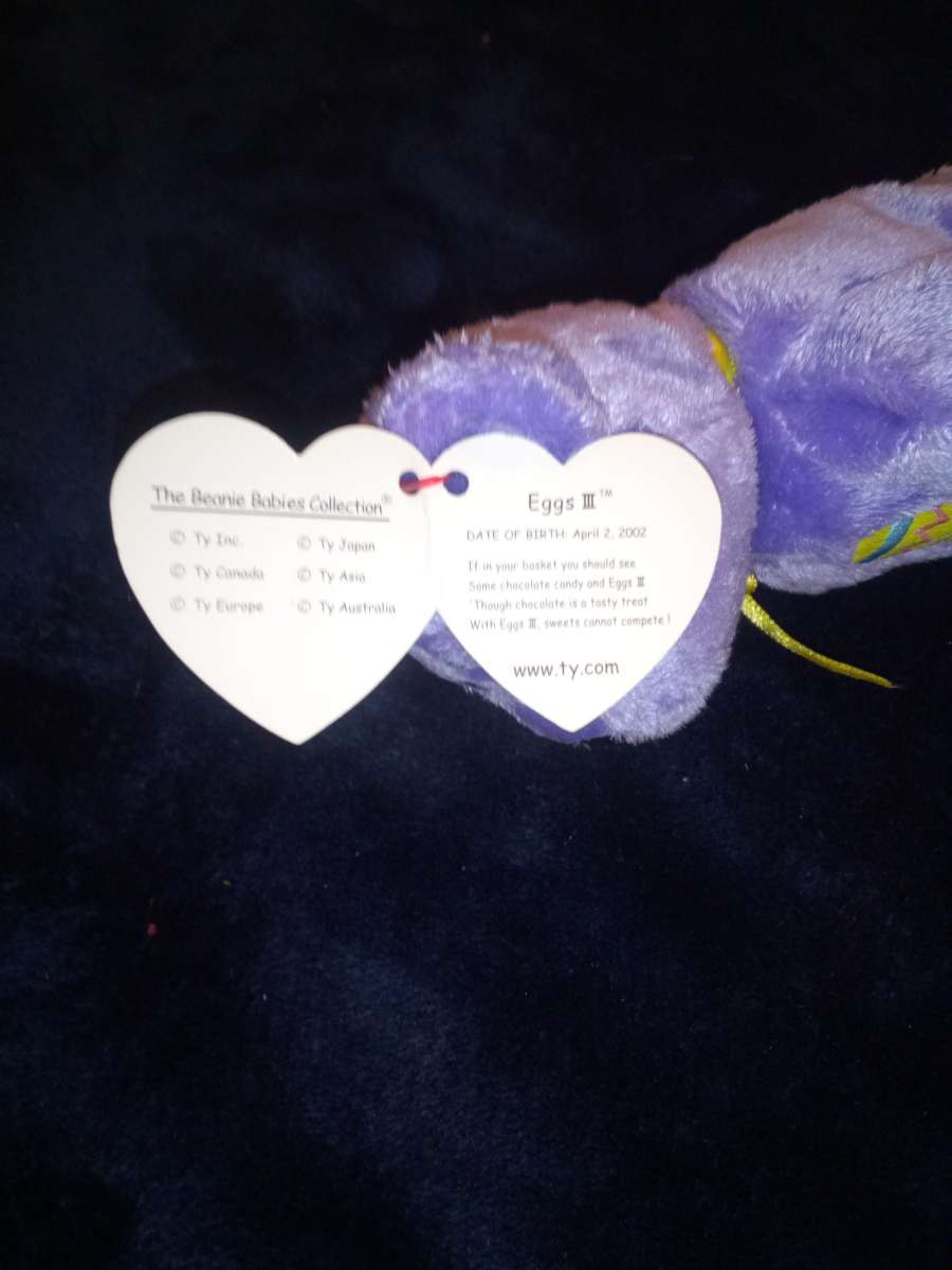 2002 Ty beanie babies 10 yrs eggs 111 mint selling collectio