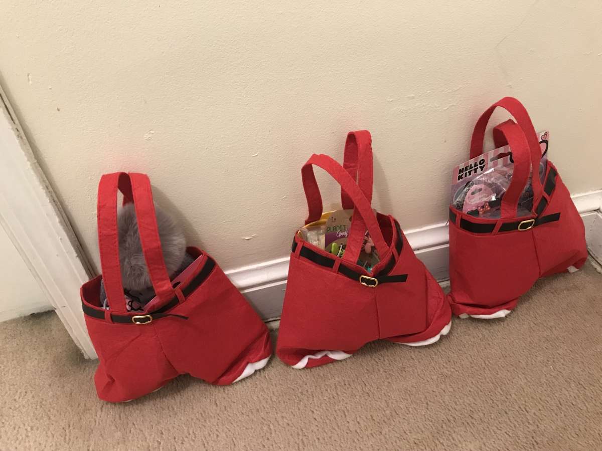 handmade Santa bags