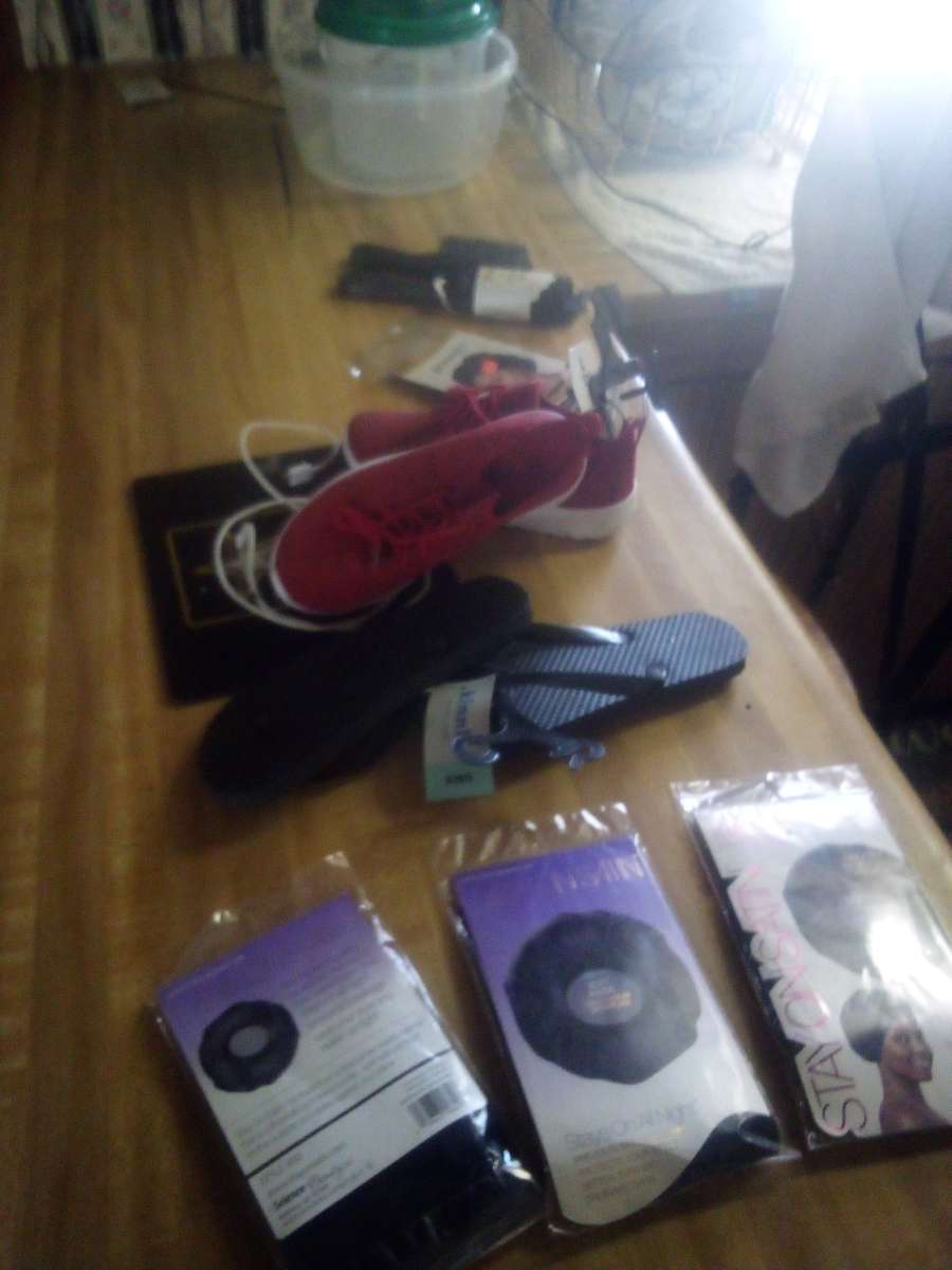 baby shoes combs flip flops and girl bonnets