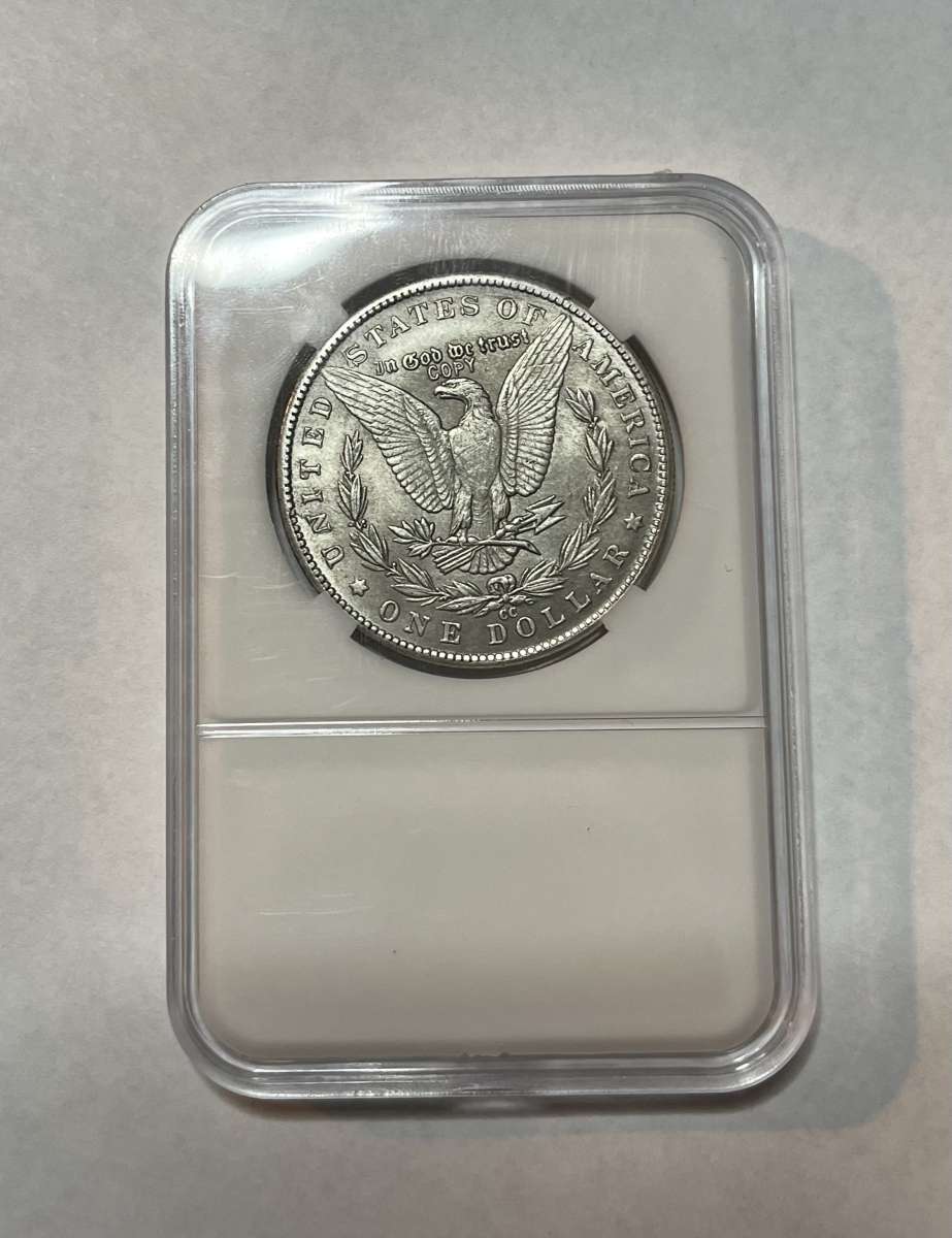 US 1891 Morgan Silvery Coin Collectors Memorial Imitation