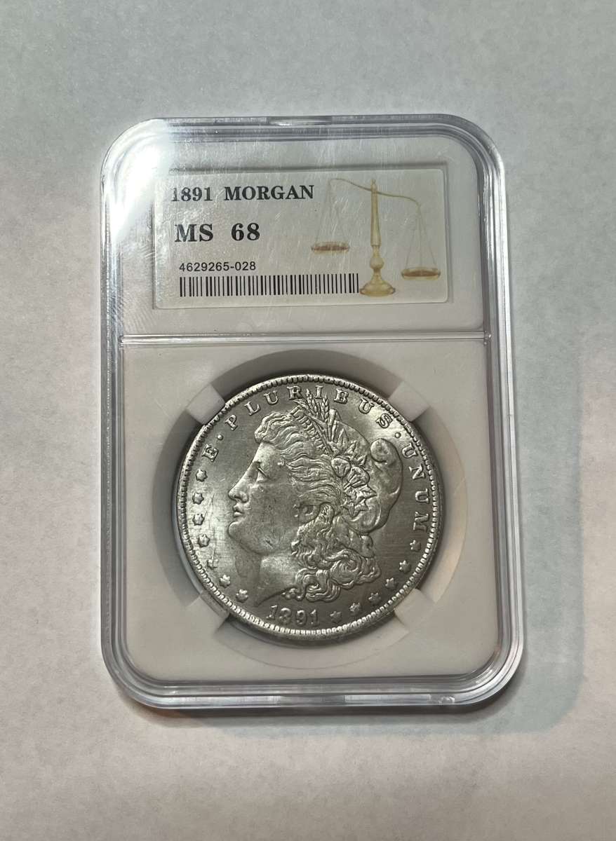 US 1891 Morgan Silvery Coin Collectors Memorial Imitation